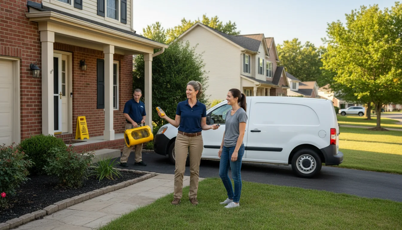 Residential water damage restoration in Bailey, NC